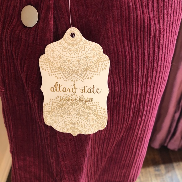 NWT Alter’d State Burgundy Overall Dress M - Picture 4 of 4